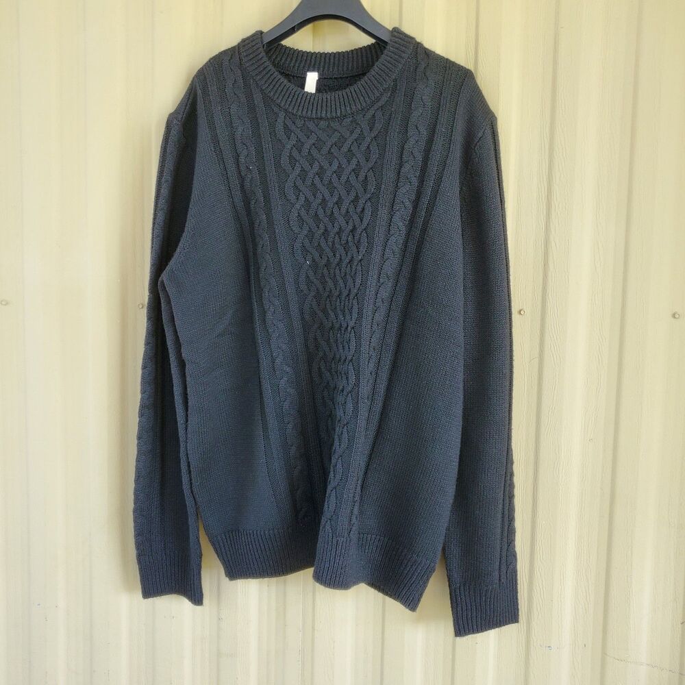 Askdeer Just For Men Black Sweater Size XL NWT